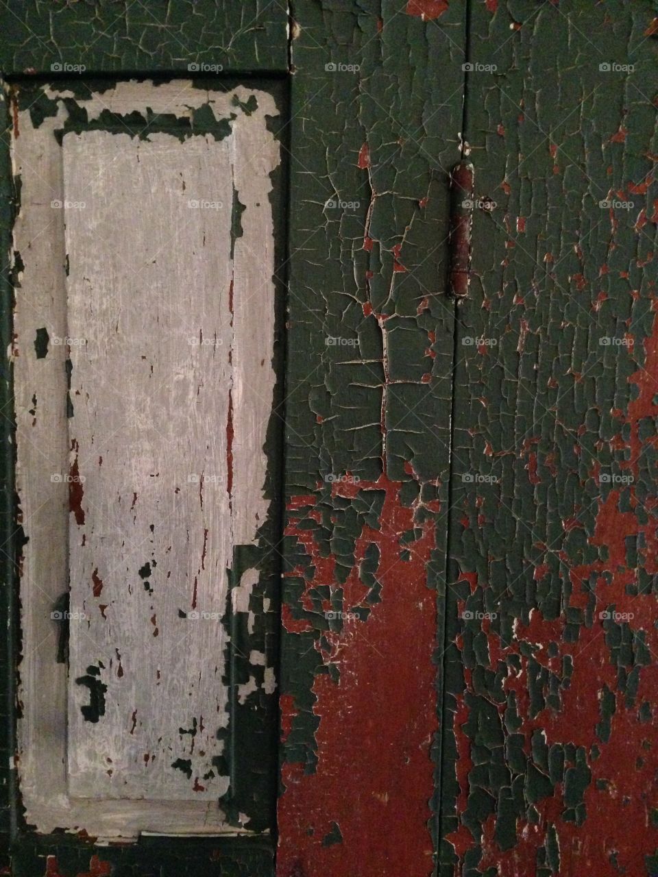 Old peeling paint door