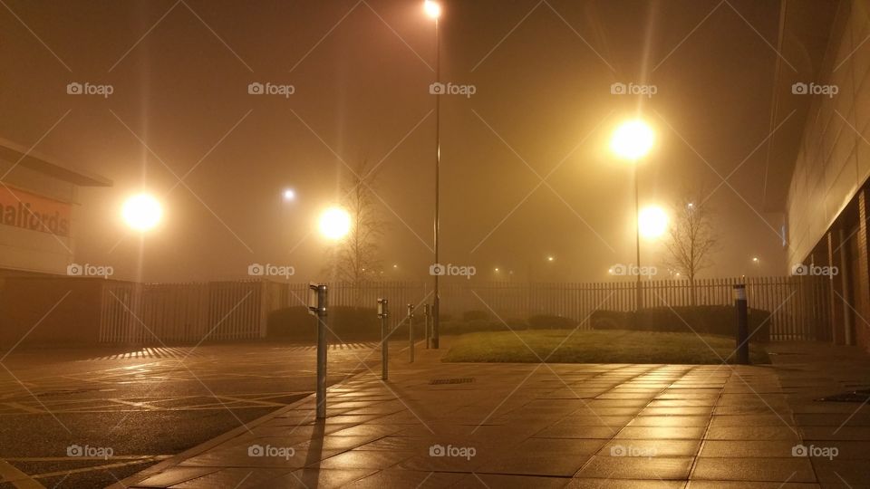 misty carpark