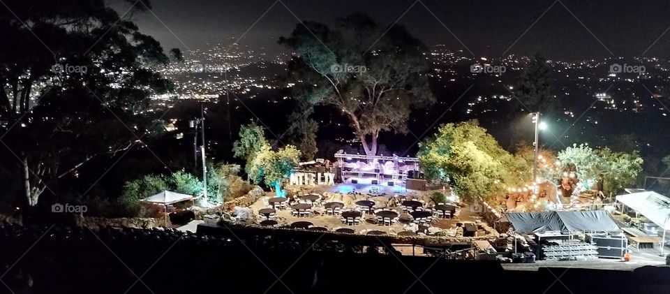 The Rock Cut Amphitheatre at Mt. Helix Park, ready for the yearly Food & Wine Festival!