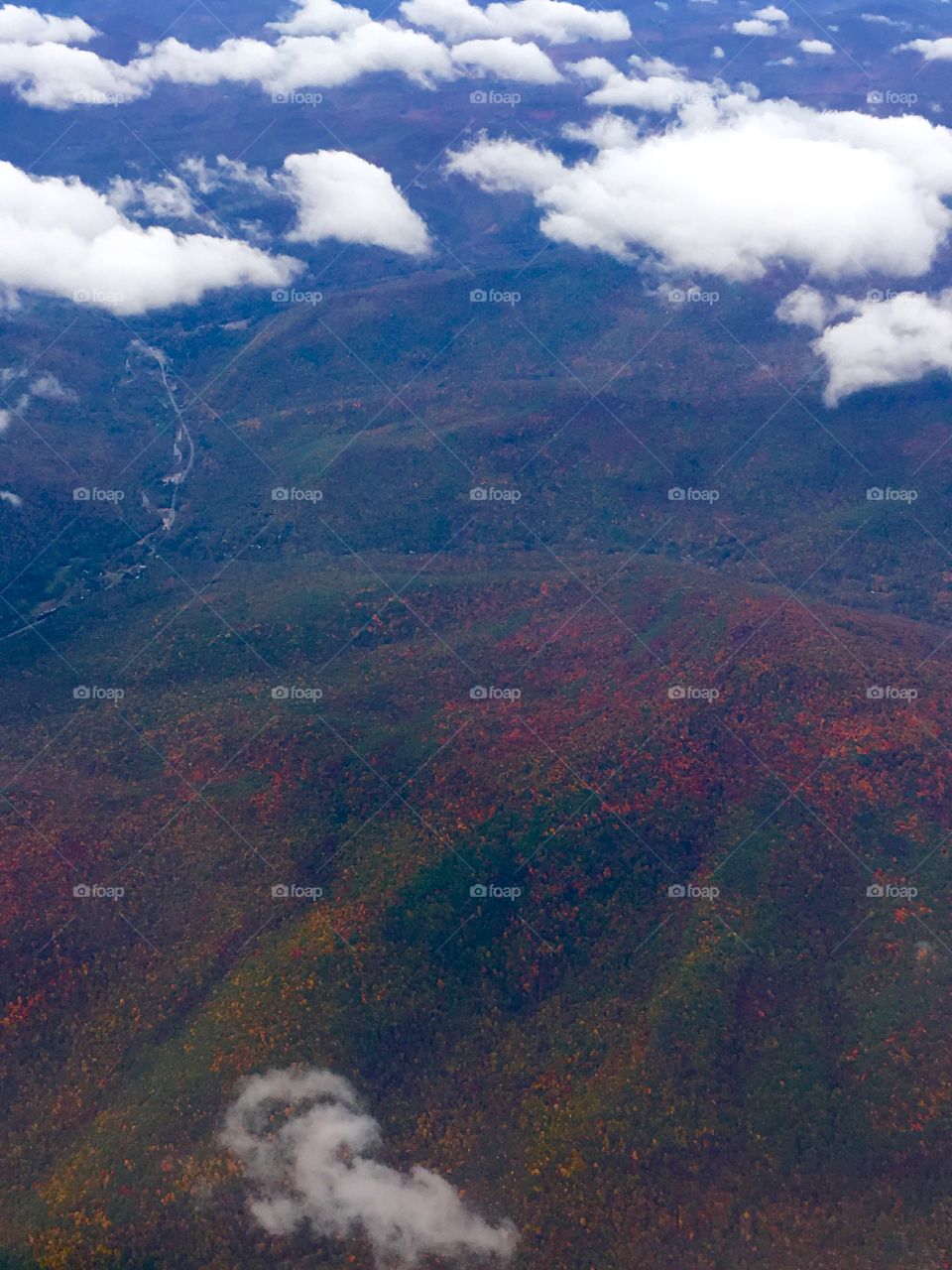 Another beautiful shot of the colors of the fall in upstate NY from above.