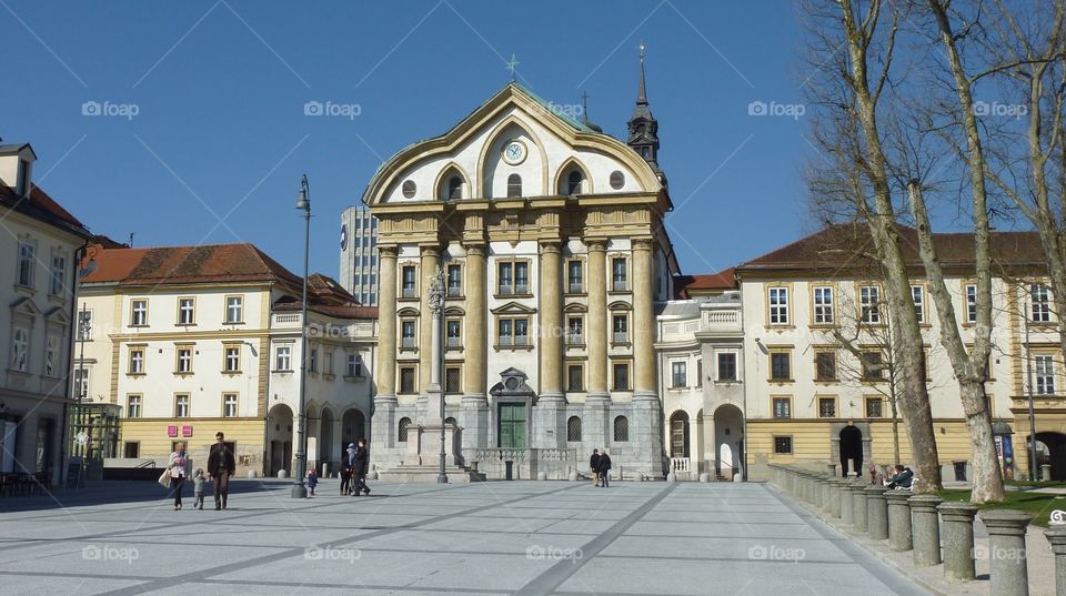 Central Square In Lubljana