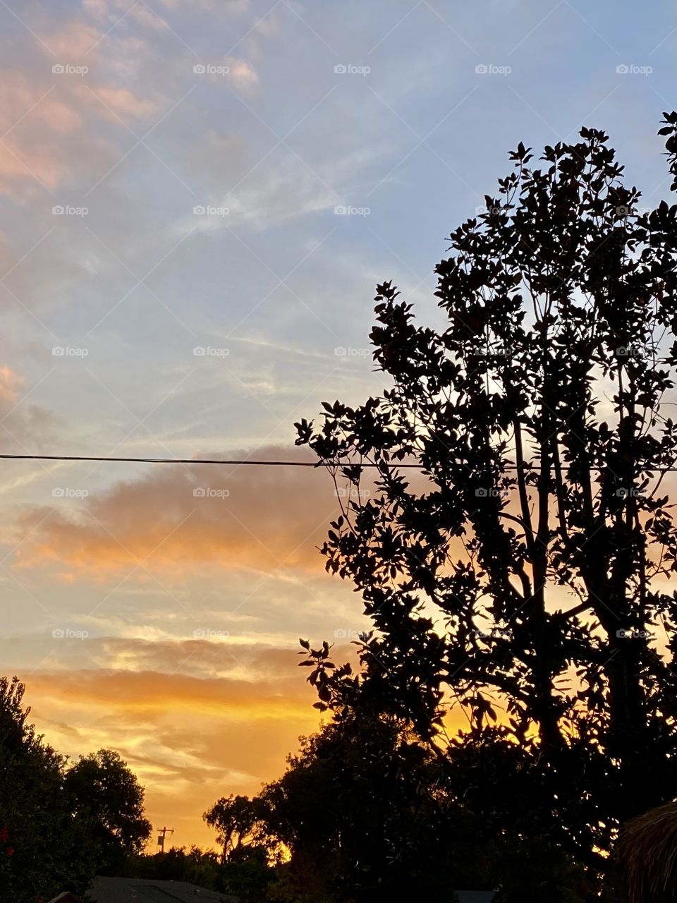 Beautiful sunset in Los Angeles California 