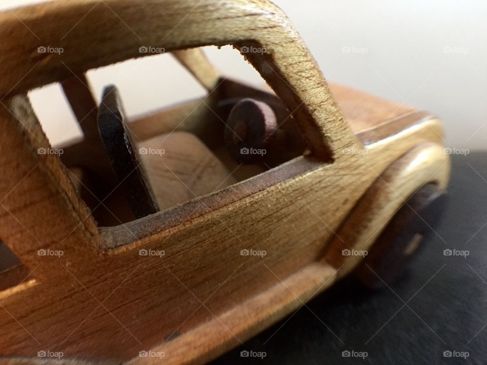 Wood toy car