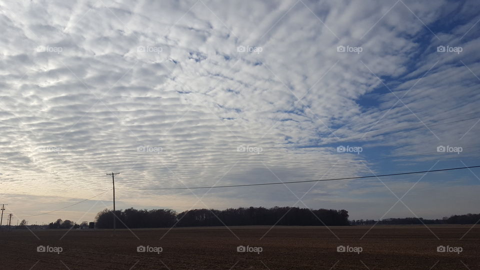 wavey clouds on a wintery afternoon