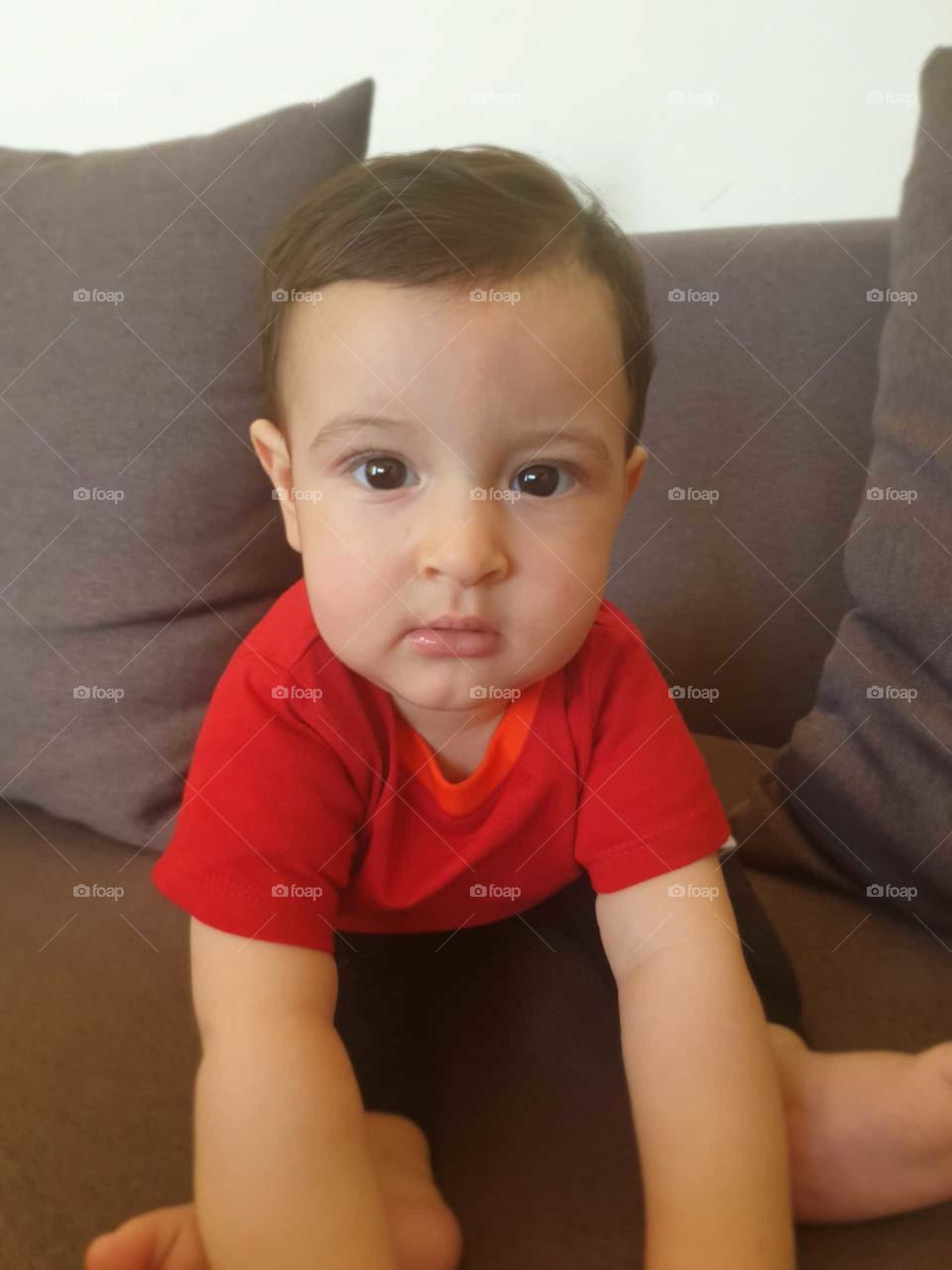 cutest baby in red color