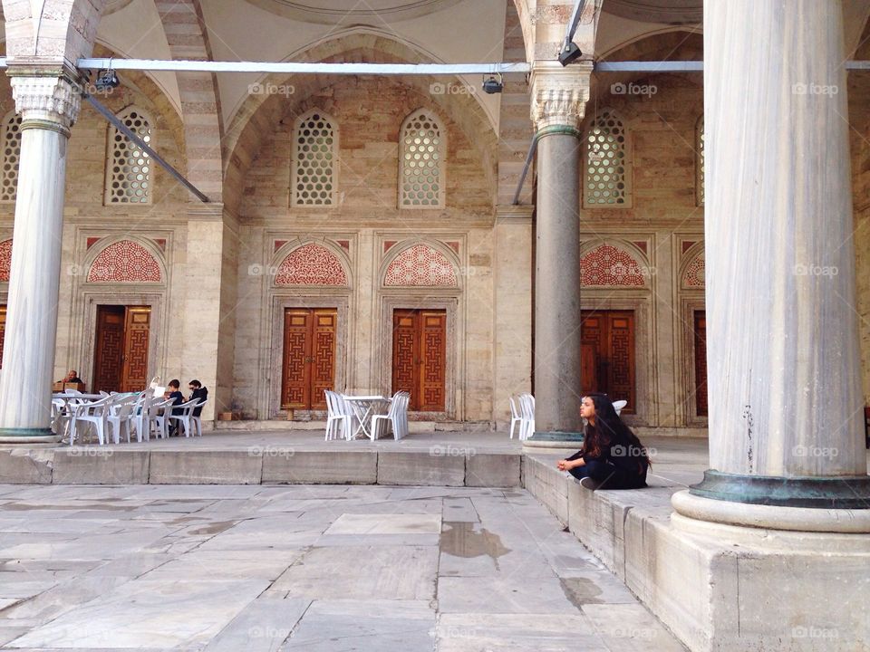 Asian Girl in mosque 