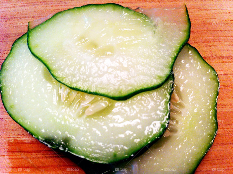 green fresh cucumber salad by percypiglet