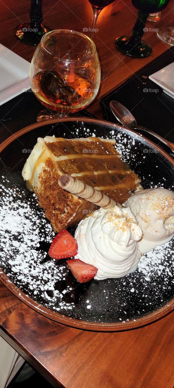 Carrot Cake and cream