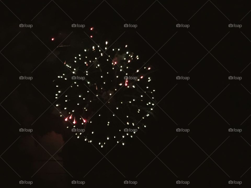 Pitch black background to help fireworks stand out