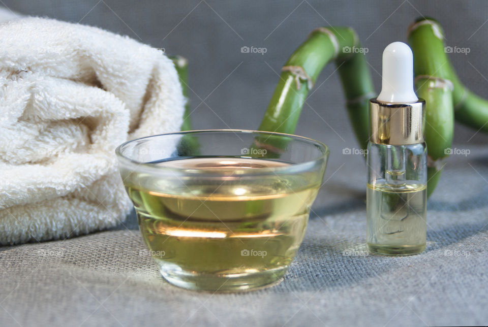 oils for the face and body. Spa pampering