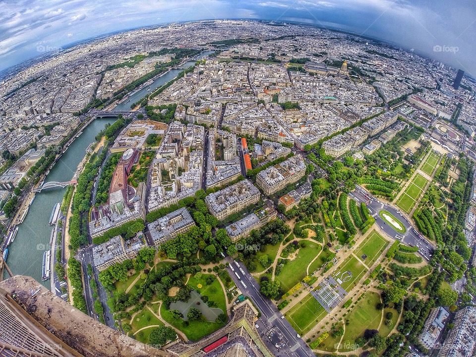 The Essence Of Paris. On top of the Eiffel Tower 