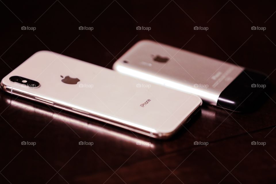 iPhoneX and the Original iPhone from 2007. 
