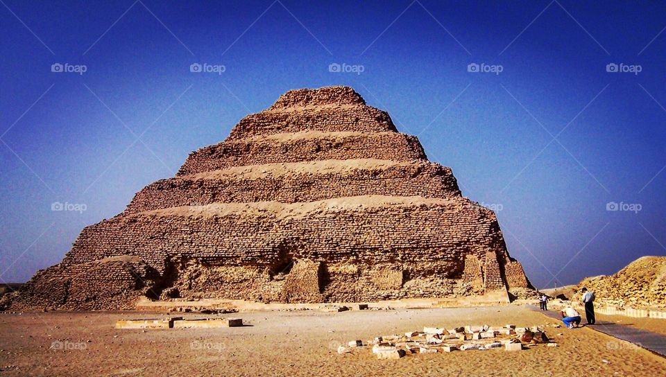 The pyramid that started it all, the  Step Pyramid in Saqqara, Egypt.