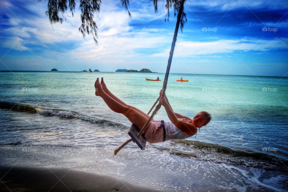 Swing on the beach