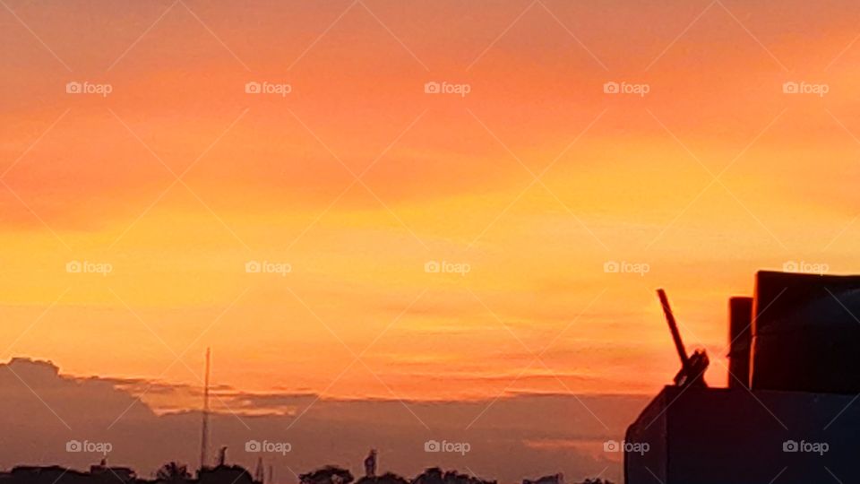 Stunning sunset has put the sky on fire