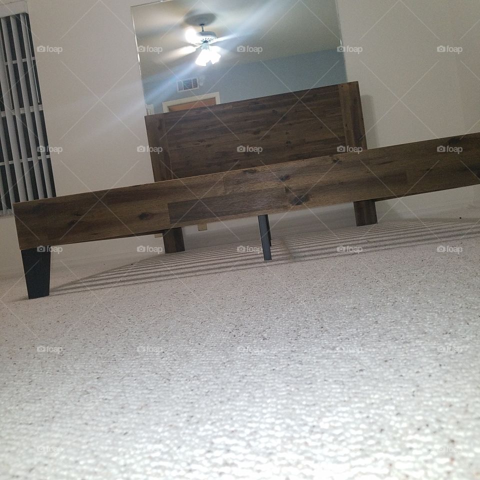 REFURBISHING FOR A CLIENT 
, CHECK OUT THIS BAD ASS, MODERN STYLE RUSTIC LOW BED FRAME 😎