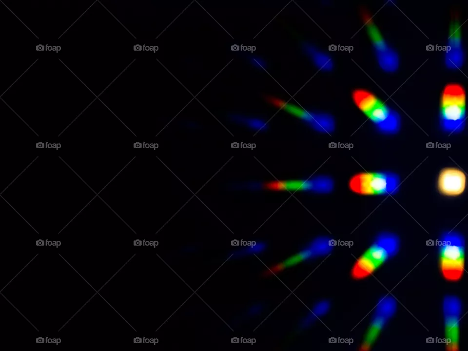 Abstract light effect when taking pictures through 3D glasses