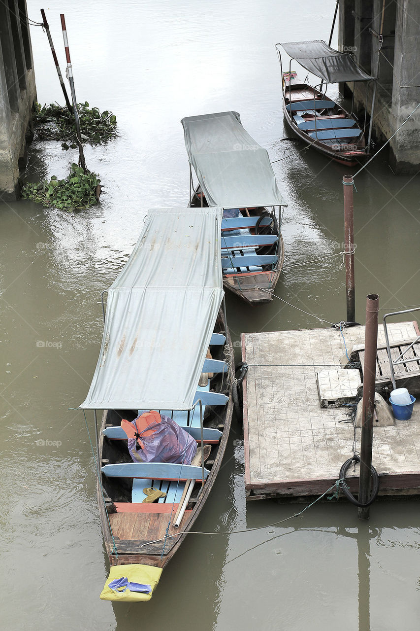 Boat on river ,Thailand.