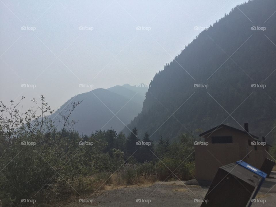 Mountainside along the rivers in Manning Park, British Columbia, Canada 