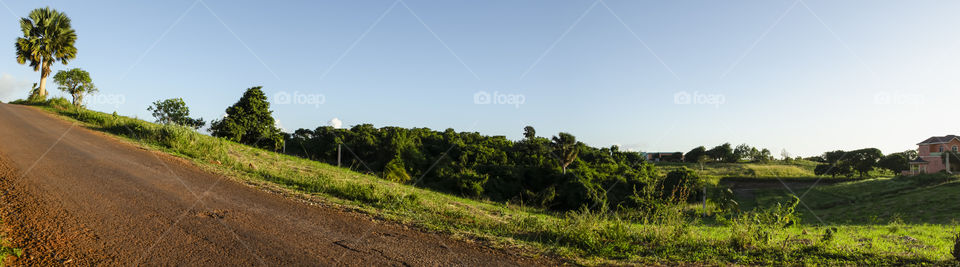 Panorama Of Sloping Landscapes