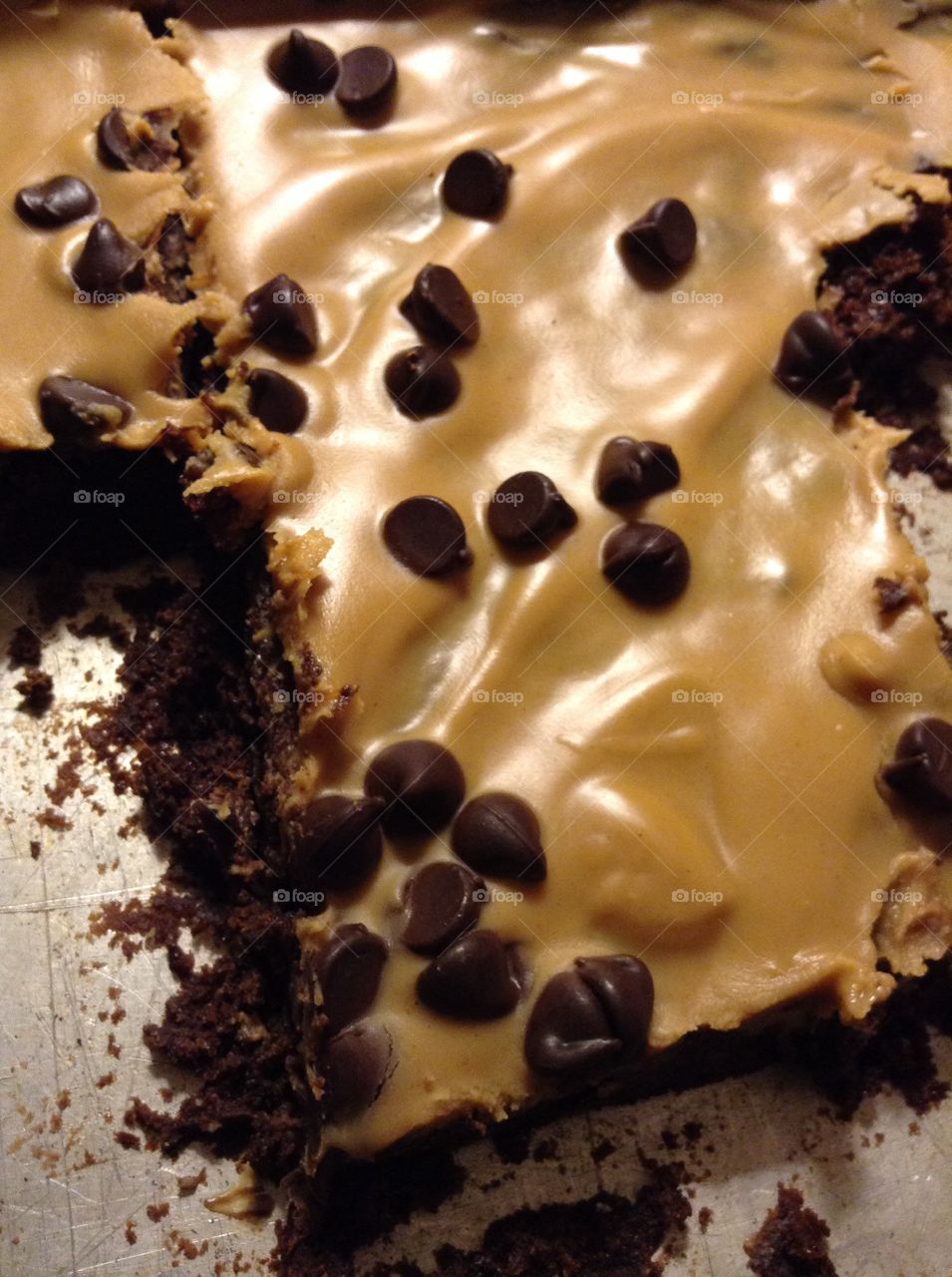 Chocolate chip peanut butter brownies