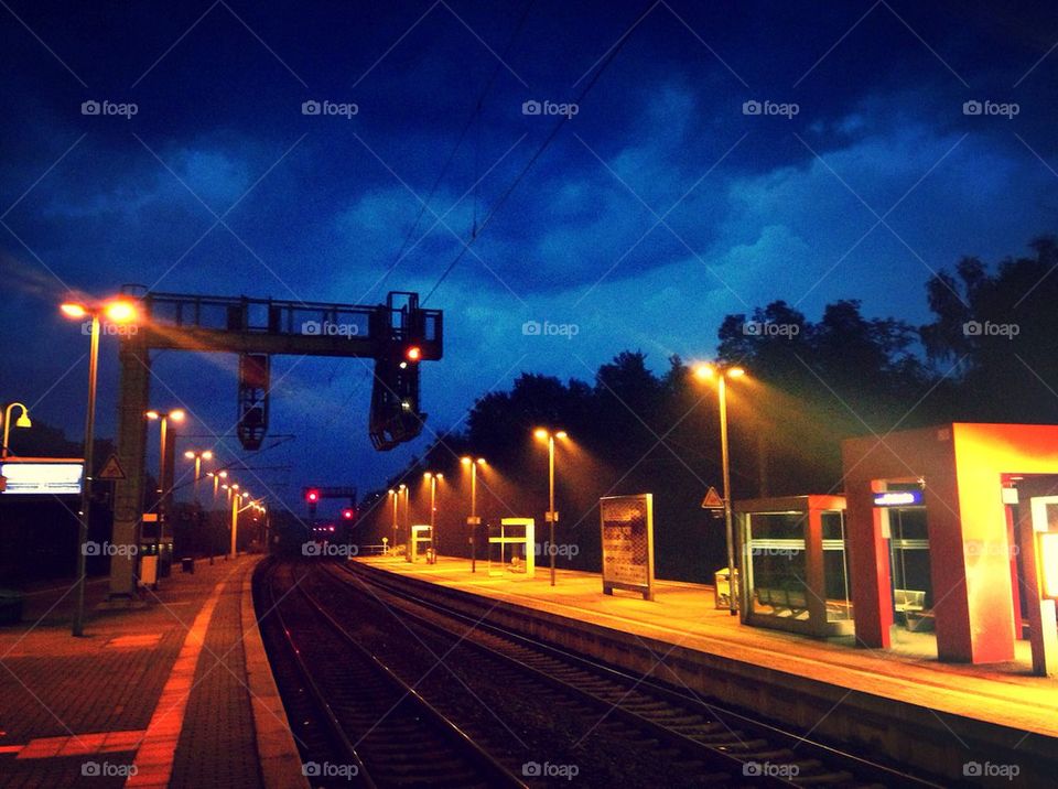 Deserted railway station