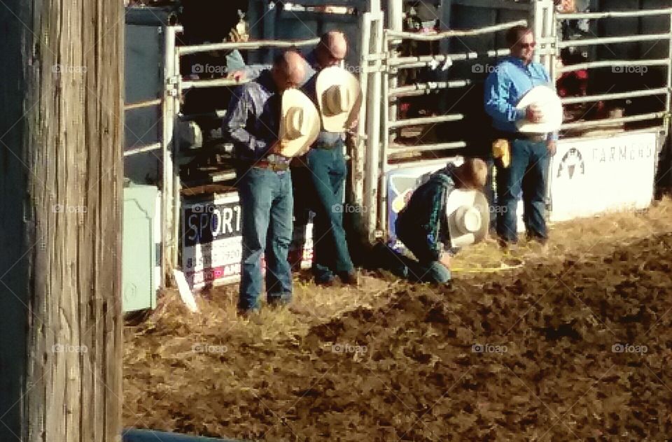 cowboy prayers and moment of silence  at scholarship fund raiser for a twelve year old girl whose horse, while barrel racing, fell on her bacause tragically, it had a heartattack
