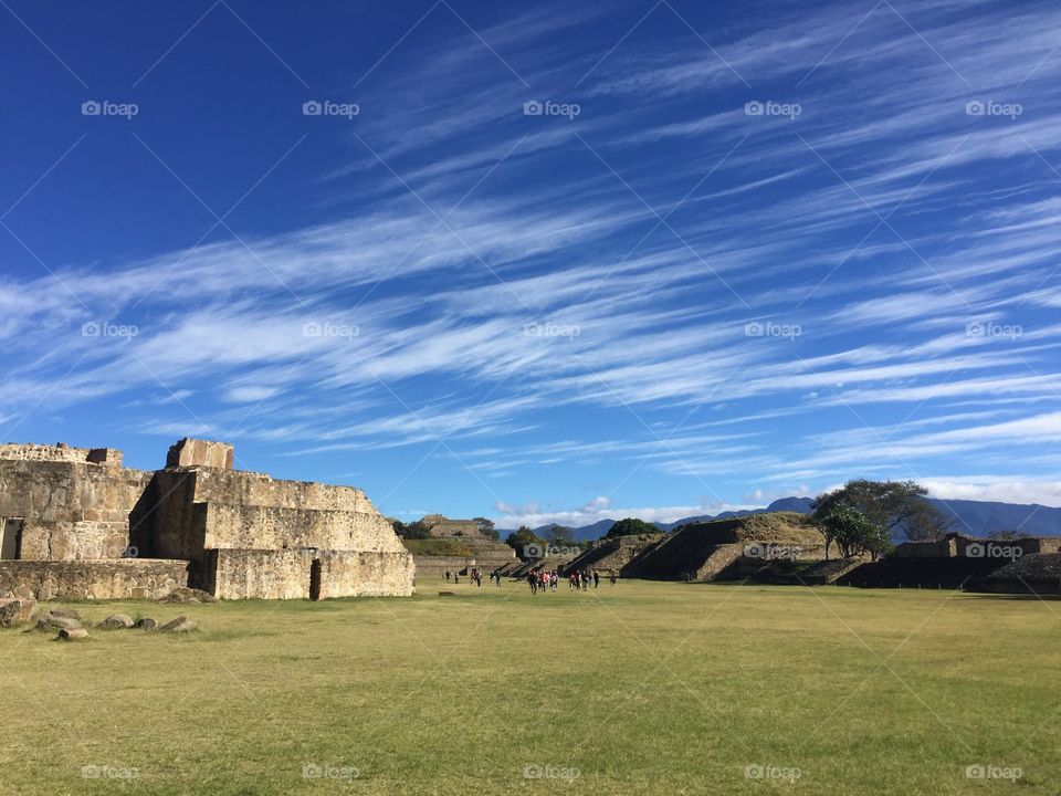 Monte Alban pyramid complex, Oaxaca Valley, Mexico