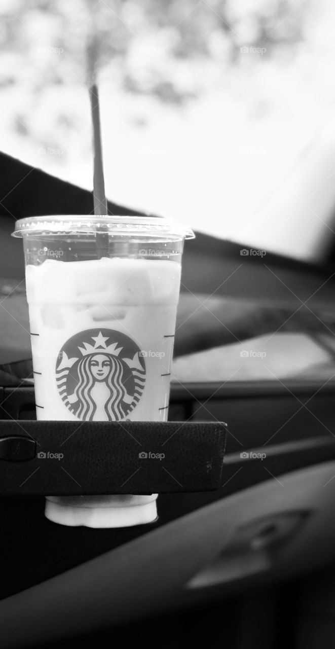 Emotional Starbucks shot in my car for fun 