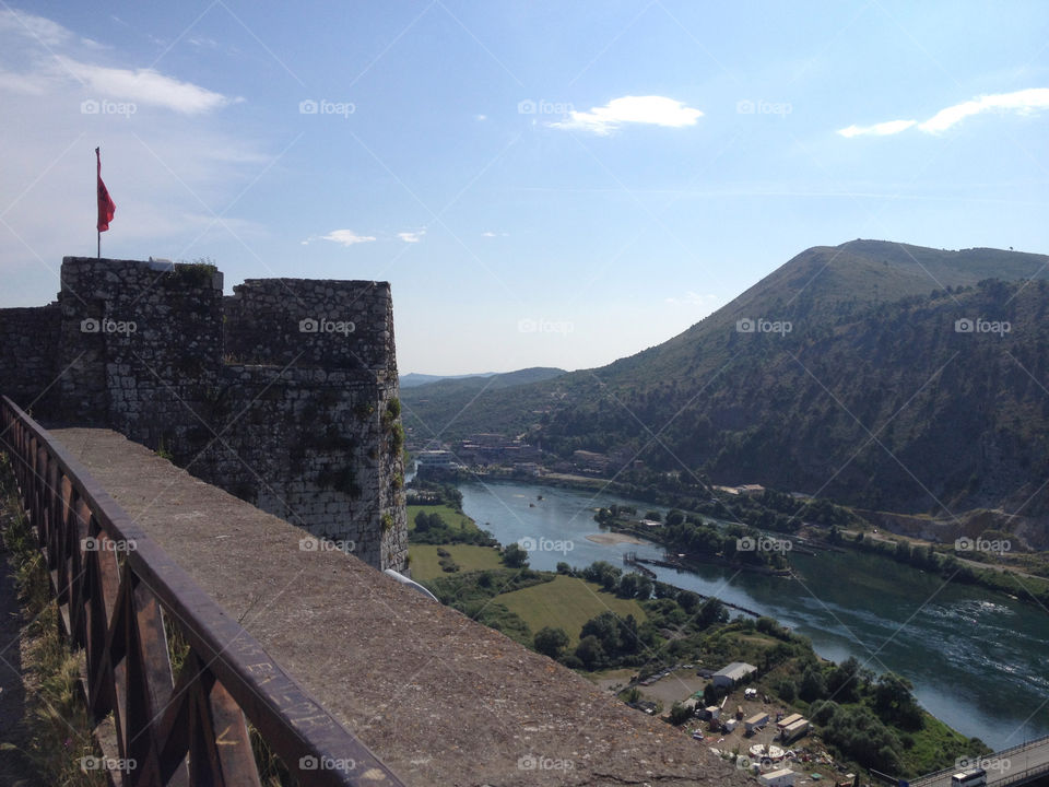 Drini River overlook from Shkodre Castle