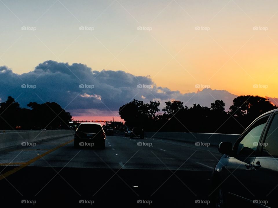 Sunset on West Colonial 