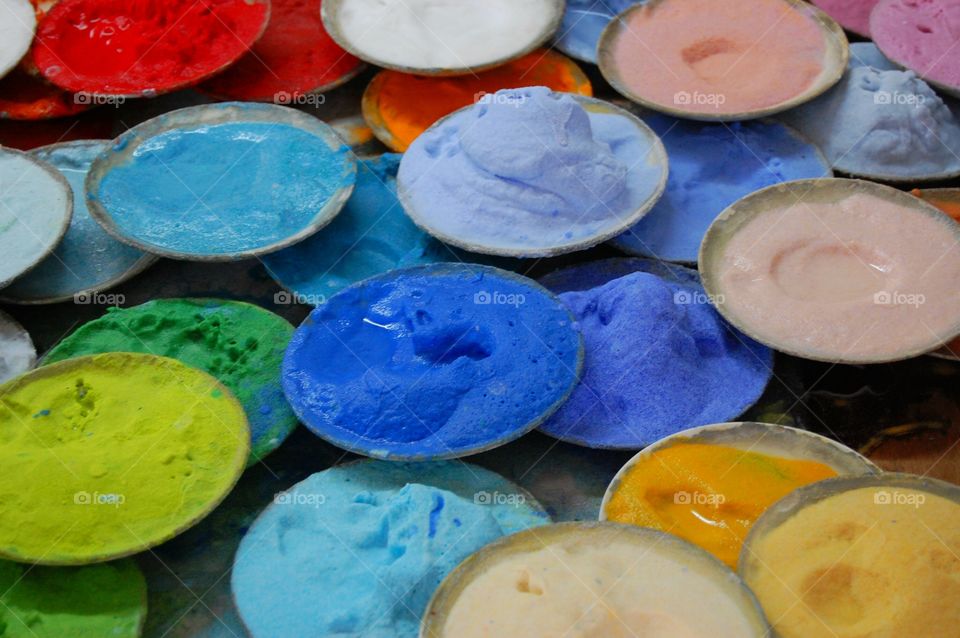 Close-up of holi powder