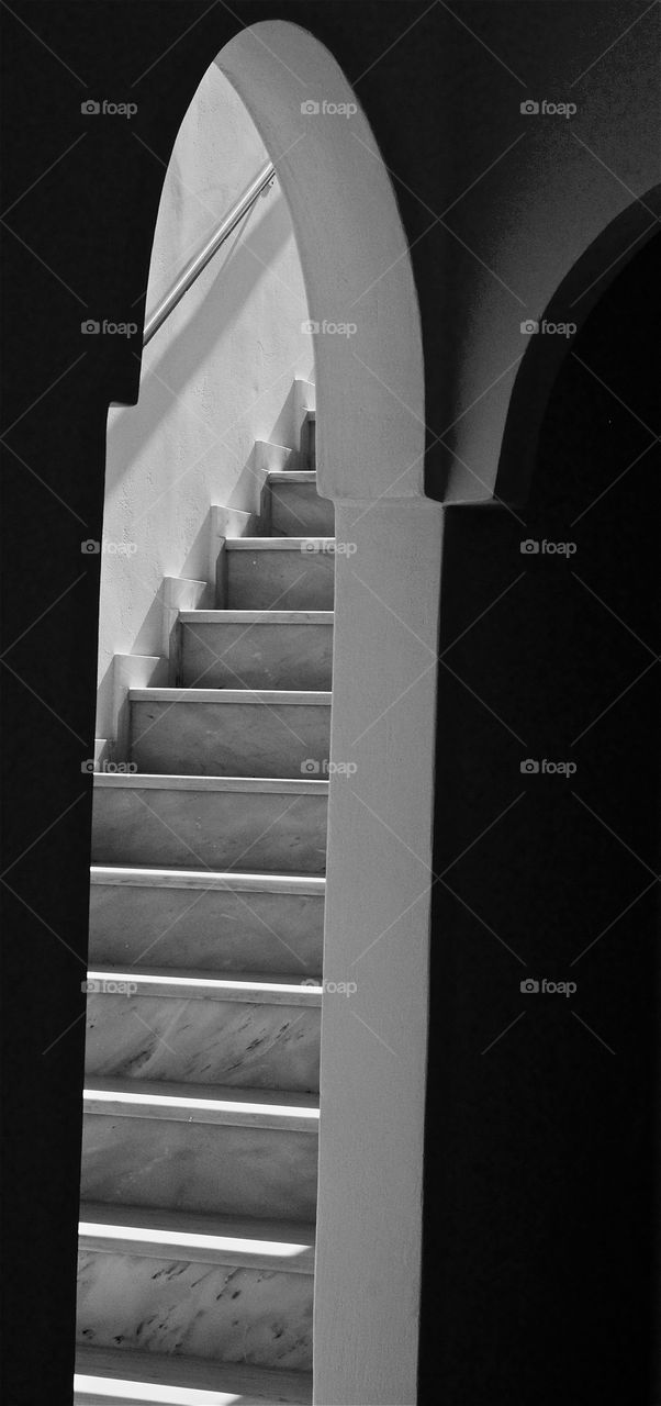 Trapp i svart-vitt