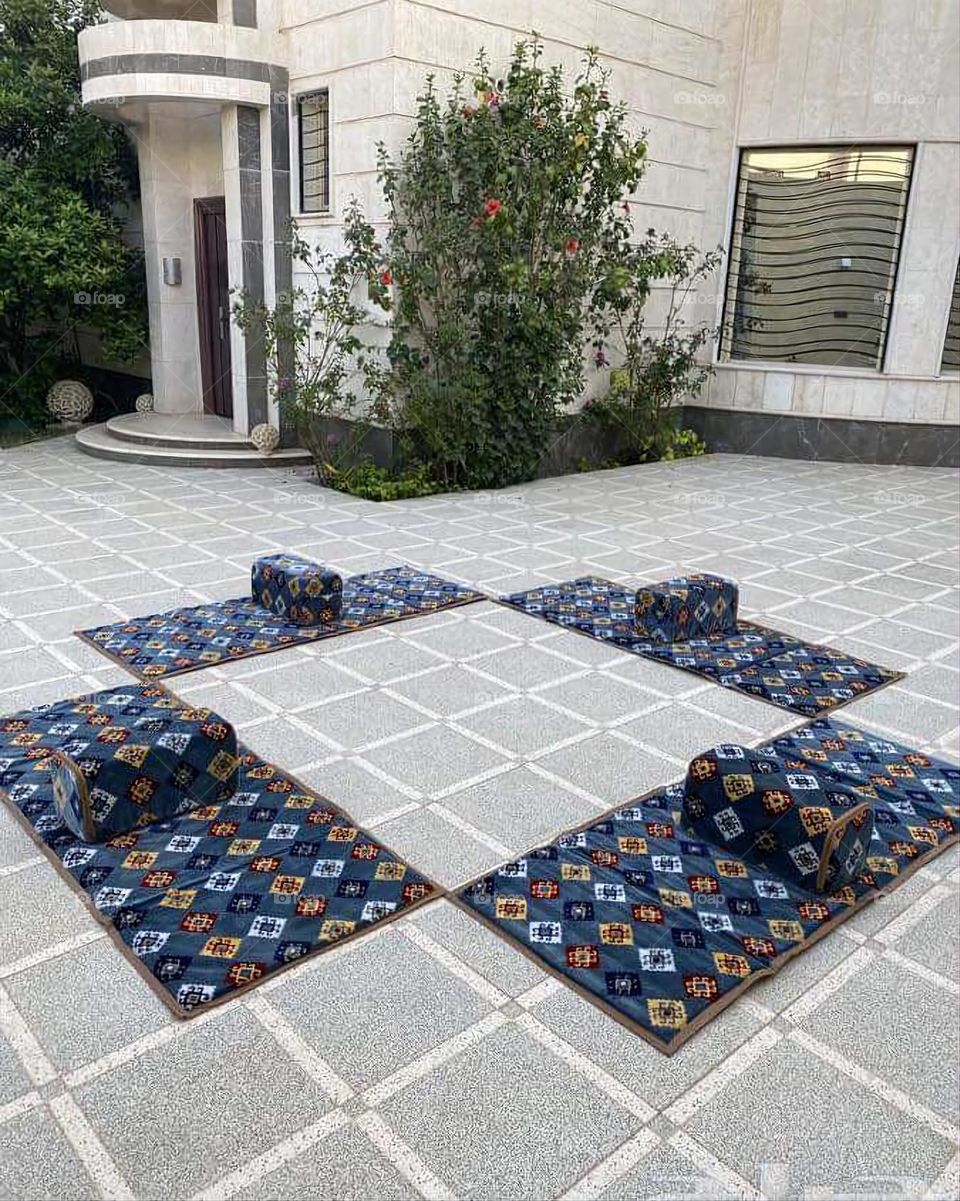 A very beautiful picture, and there is no better picture than it. There is no better picture of green herbs and colorful, red and white roses than it. Glory be to God, the natural and picturesque view, and there is no more