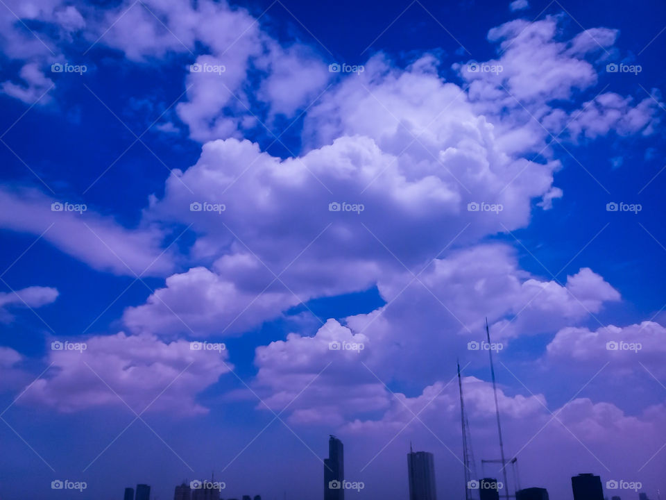 Blue sky with clouds