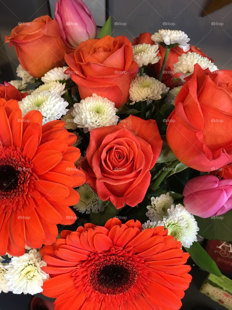 Bridal bouquet in orange 