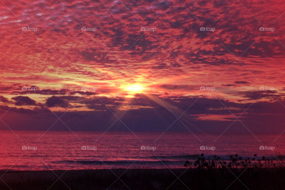 Red sunset. Red sunset