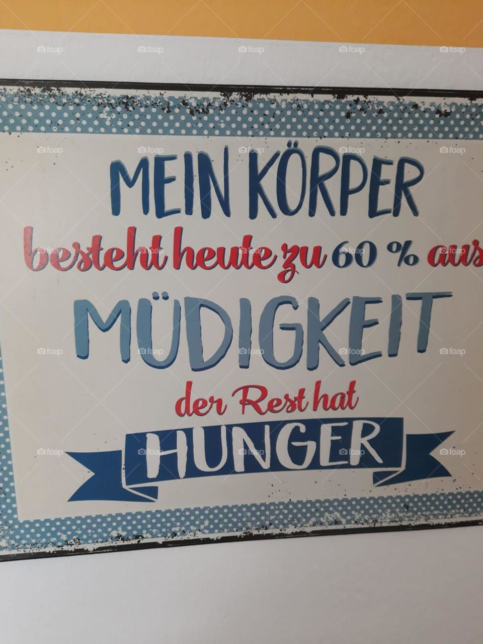 Hunger Körper Müdigkeit 