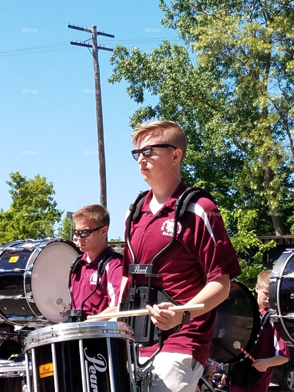 drummer in the marching band