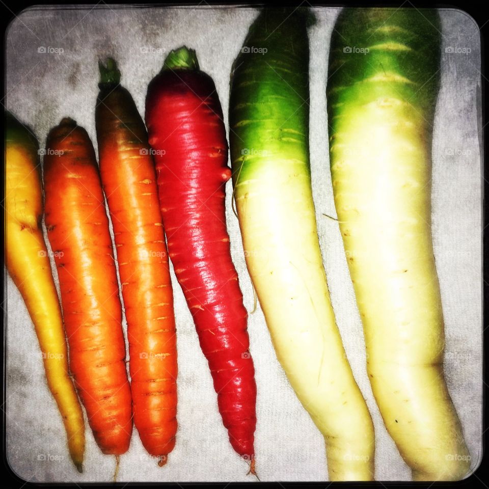 Colorful carrots 