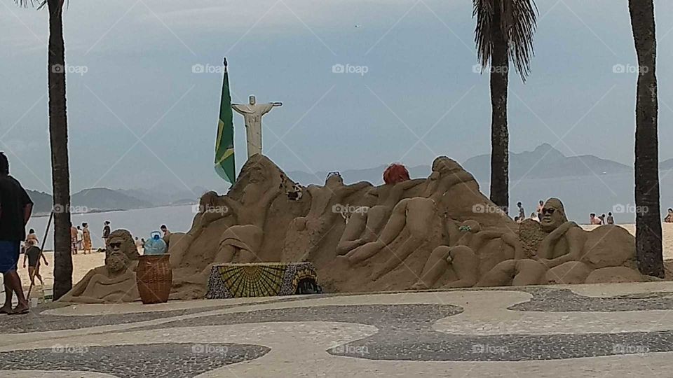 Areia da praia. Rio de Janeiro/Brazil