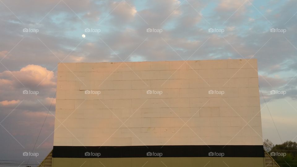 At the Drive-In . Waiting for a movie to start at the local drive-in.