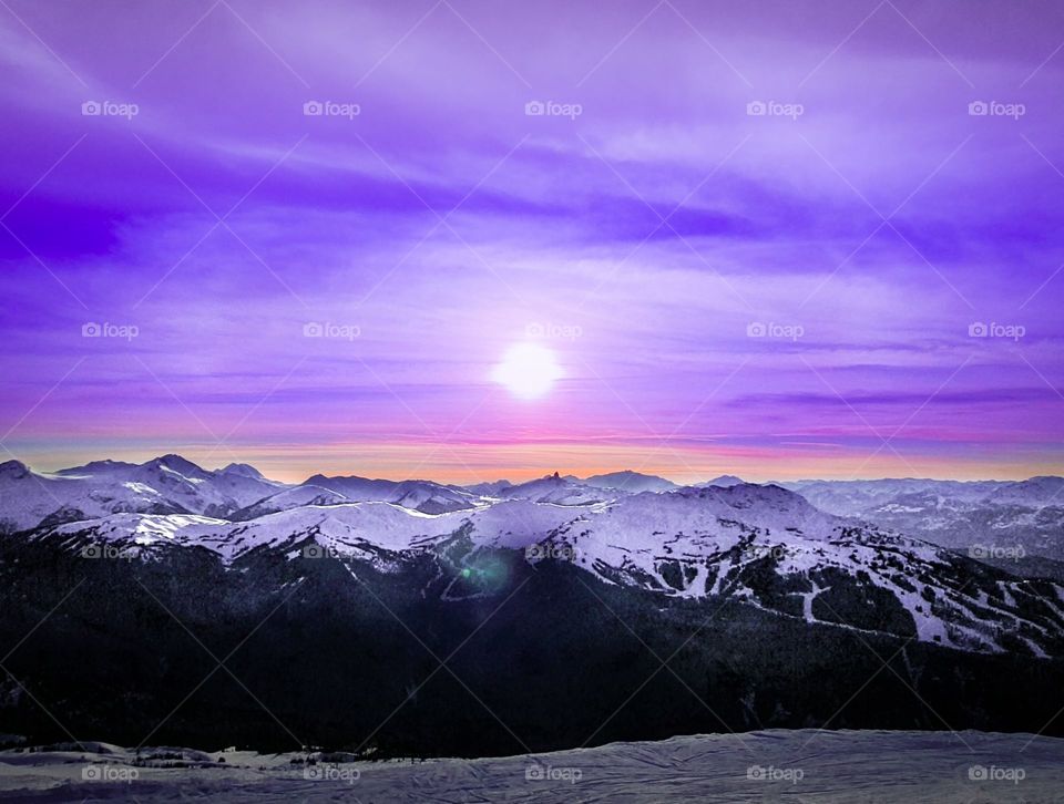Dreamy sunset in Whistler