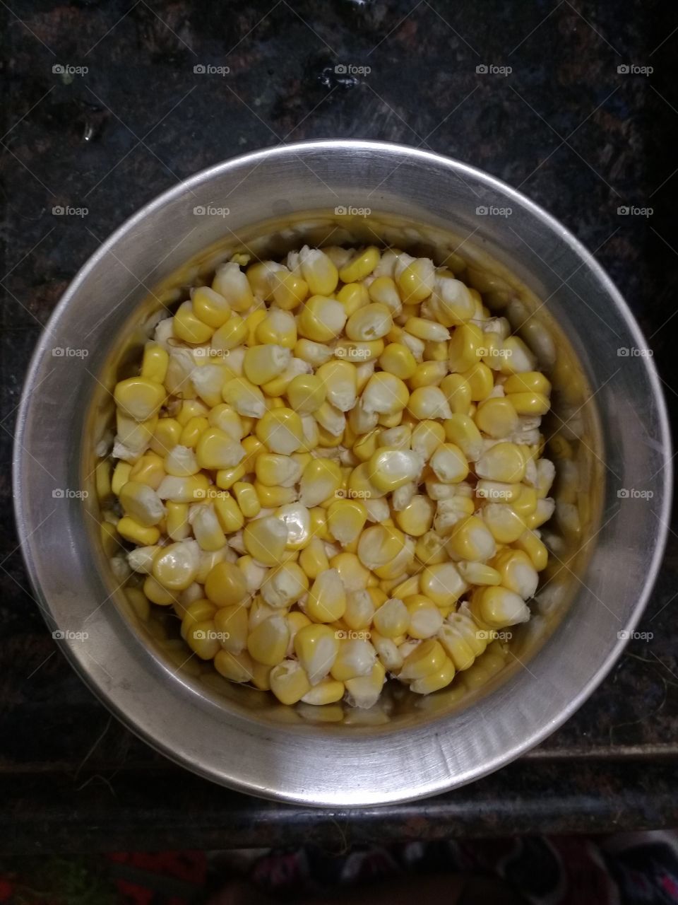 Corns in a bowl.