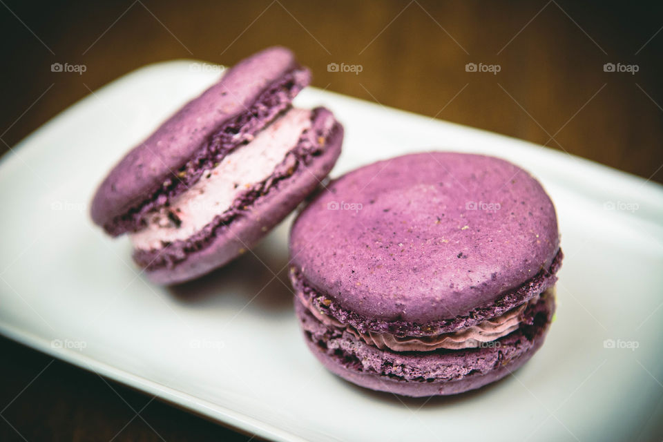 Purple macaroons