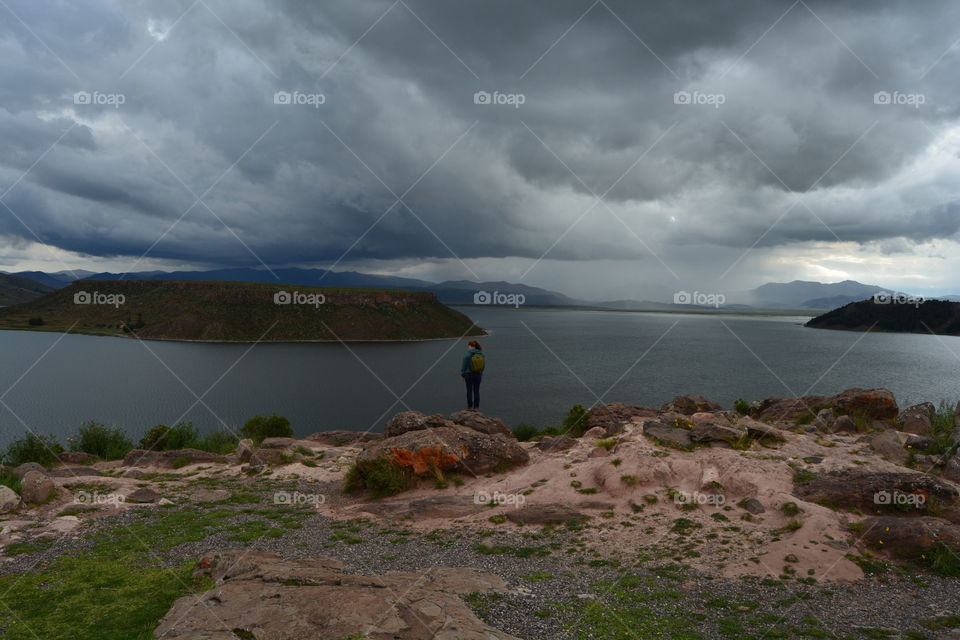 Storm watching, Sillustani, Peru