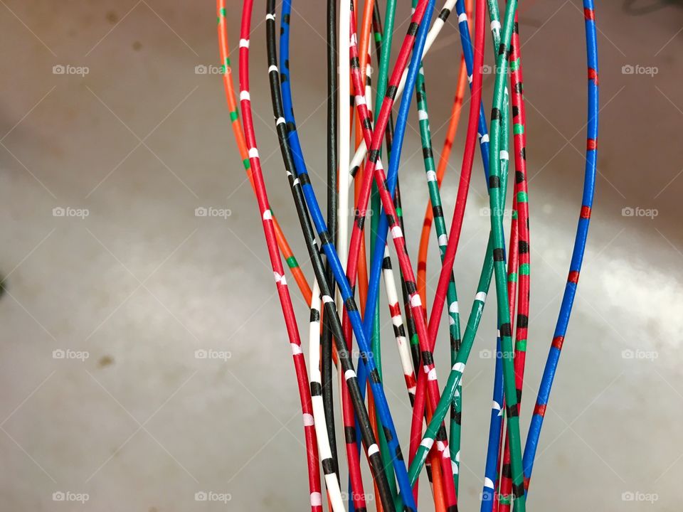 Multicolored wires