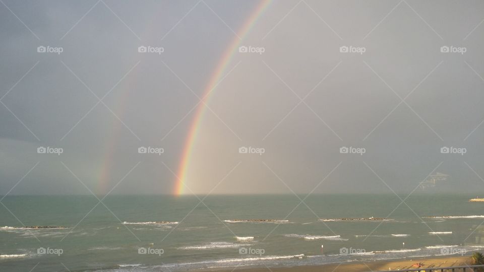 Rainbow ,Pescara,Adriatic Sea,Italy