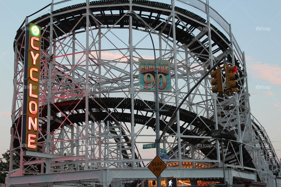 Coney Island. Cyclone roller coaster 