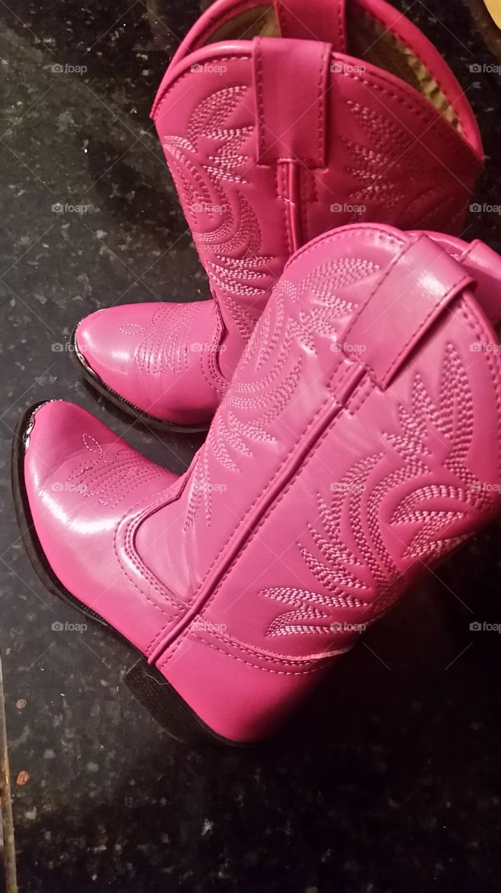 Pink boots